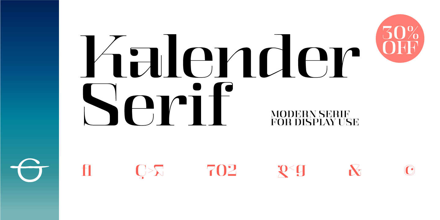 Beispiel einer Kalender Serif-Schriftart #16